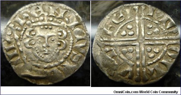 Henry III,Silver Penny, Long Cross Coinage (1247-72).
S.1367, Class Va, with sceptre. VF
PROVENANCE: Ex Colchester Hoard