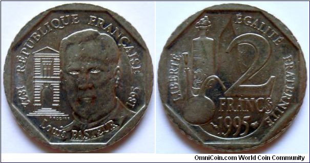 2 francs.
1995, Louis Pasteur
(1822-1895)