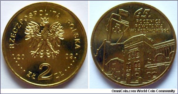 2 zlote.
2009, 65th Anniversary of Warsaw Uprising