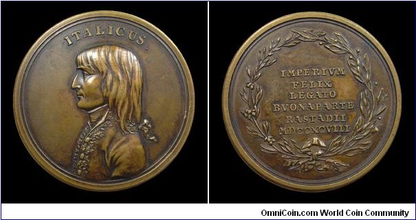 Napoleon I - Treaty of Rastadt - AE medal - Mm. 40