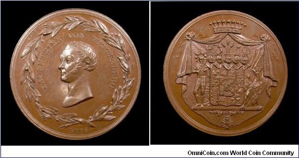 B.F.E. Tauentzien von Wittenberg, prussian general - AE medal - mm. 28