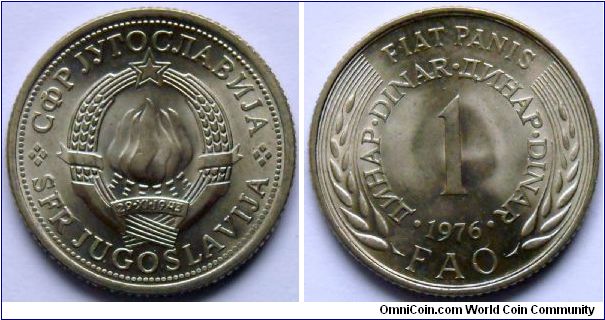 1 dinar.
1976, F.A.O.
