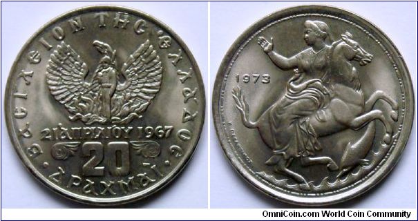 20 drachmai.
1973