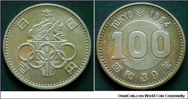 100 yen.
1964, Ag 0,600.
Olympic Games - Tokyo 1964