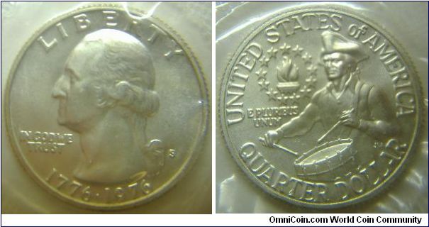 1976-S quarter dollar - USA - Subject: Bicentennial - .400 silver