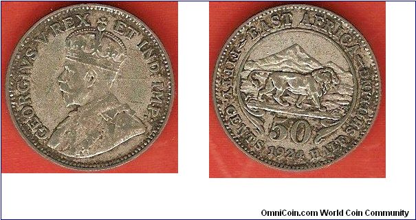 50 cents - half shilling
George V by E.B. MacKennal
0.25 silver
British Royal Mint