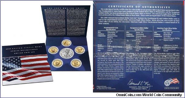2008 United States Mint annual Uncirculated dollar coin Set