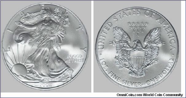 2008 American Silver Dollar Eagles