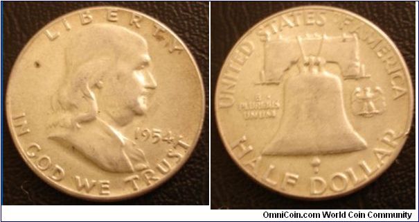 1954 USA Franklin Half Dollar