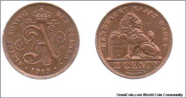 1919 2 centimes