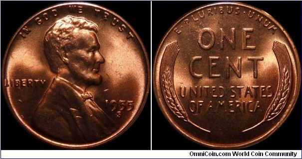 USA 1 Cent 1955-S