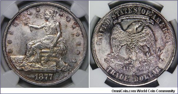 1877-S TRADE $ NGC MS-61