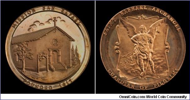 California Mission San Rafael, Medallic Art, Bronze