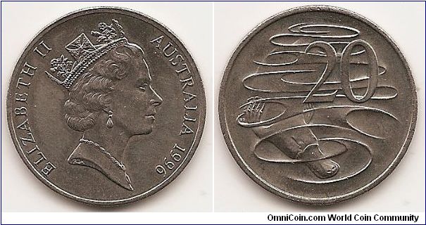 20 Cents
KM#82
11.3000 g., Copper-Nickel, 28.5 mm. Ruler: Elizabeth II Obv: Crowned head right Rev: Duckbill Platypus