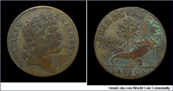 Crowning of Napoleon in Paris - Brass jetton - mm. 25