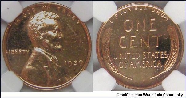 1939 Cent NGC-PF63 RD. I do not know how to take a better picture for this kind of proof...