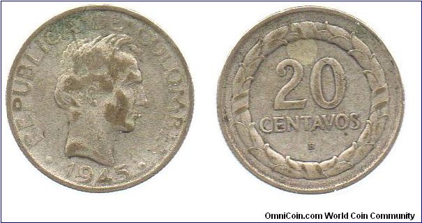1945 20 centavos