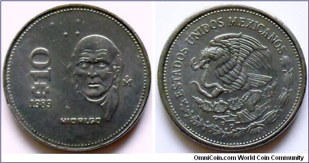 10 pesos.
1989