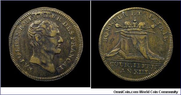 Crowning of Napoleon - Brass jetton mm. 25