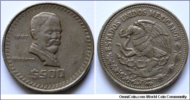 500 pesos.
1987