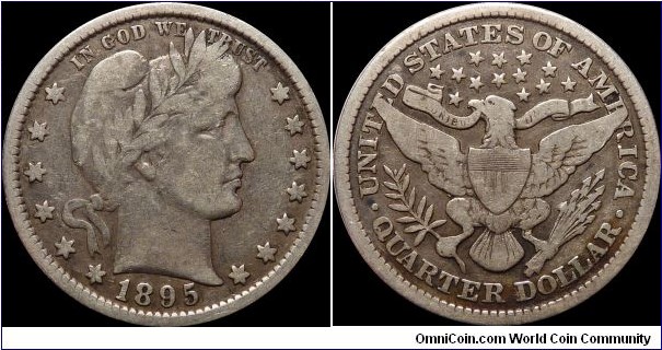USA 25 Cents 1895