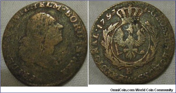 1797 1 grossus, good details, slightly worn obverse