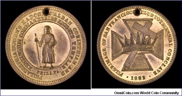 Philadelphia Knights Templar conclave medal.