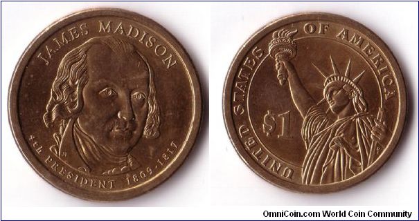 4th president, minted November 15-2007