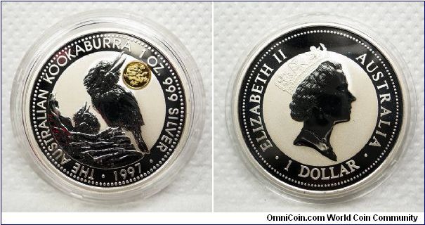 Kookaburra 1 dollar.
Dragon privy mark.
1 oz
Silver: .999
Mintage:20000
Proof