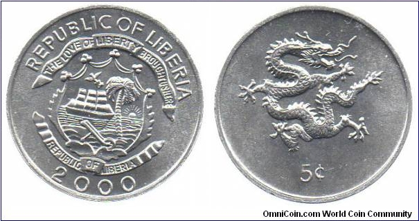 2000 5 cents