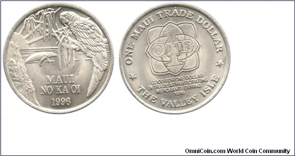 1996 Maui Trade Dollar