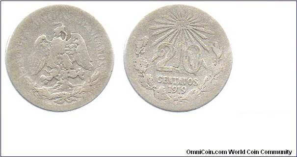 1919 20 centavos