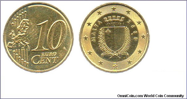 2008 10 Euro cents