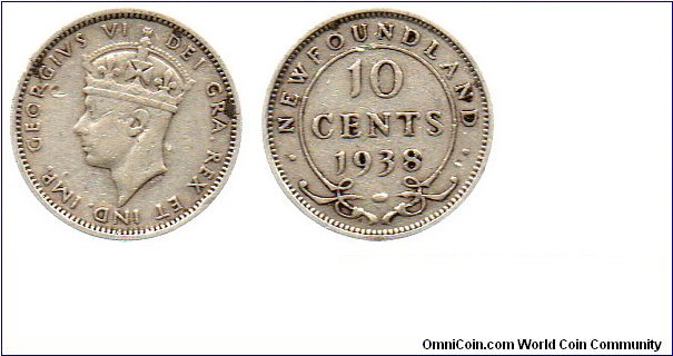 Newfoundland 1938 10 cents
