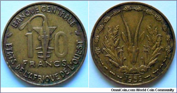 10 francs.
1959