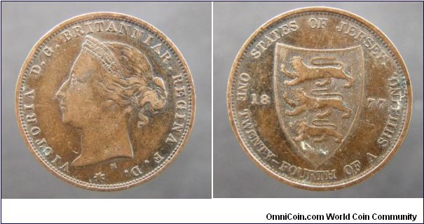 One Twenty-Fourth of a Shilling from Jersey.