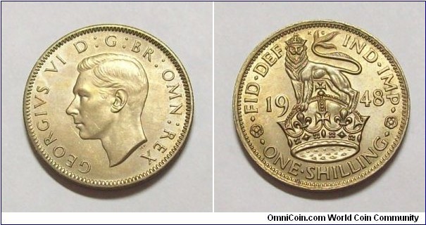 Great Britain 1948 Shilling (English)