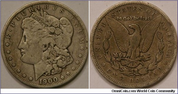 Liberty Head/Morgan Dollar, Orleans mint, 38.1 mm, Ag 