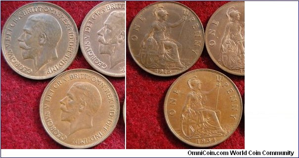 George V pennies