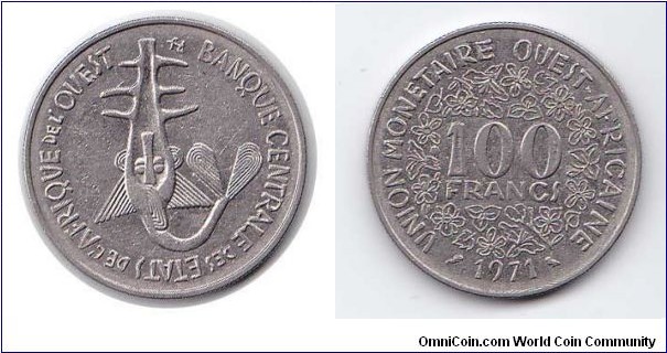 100 francs Union Monétaire Ouest Africaine