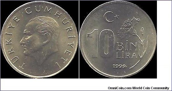 10000 Lira 1999