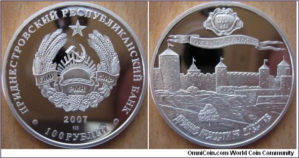 100 Rubles - Kamenetsk fortress - 14.14 g Ag .925 Proof-like - mintage 500 pcs only !