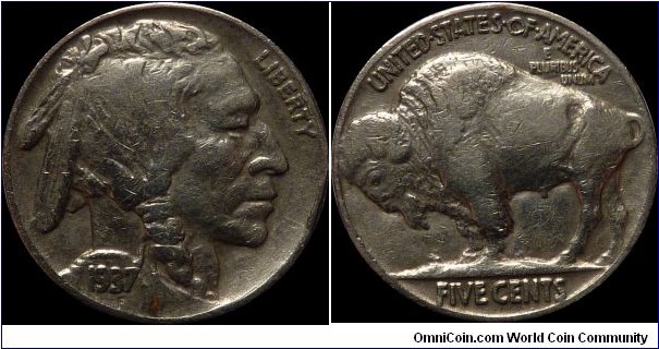 1937P Buffalo Nickel