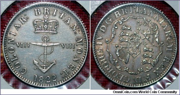 British West Indies- Anchor Money.  1/8 dollar.

KM 2