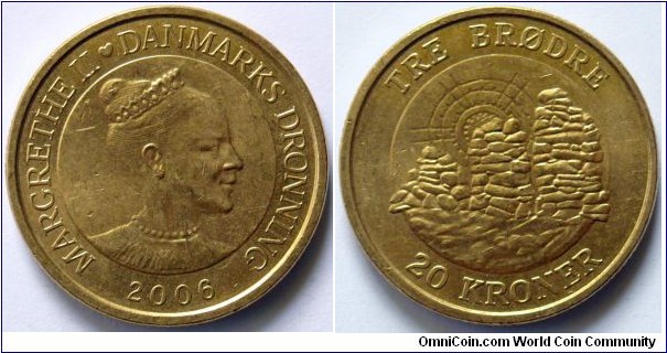 20 kroner.
2006, Three Greenlnd Cairns