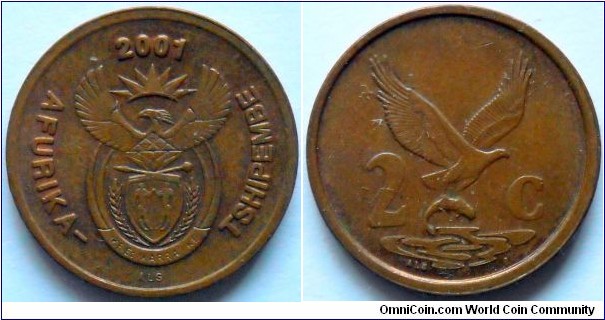 2 cents.
2001, Afurika Tshipembe
