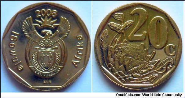 20 cents.
2008, Isewula Afrika