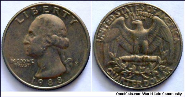 quarter dollar.
1988 (P) Philadelphia