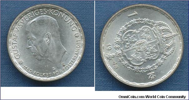 1 Krona rotated reverse 50 degrees
(normal 0)