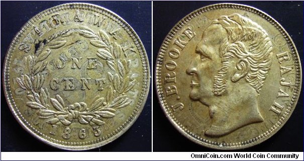 Sarawak 1863 1 cent over Straits Settlement 1920 50 cents. Wait how can this happen? 